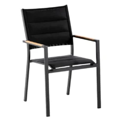 Niehoff Nantes Stapelsessel Aluminium/Textilene Anthrazit/Schwarz