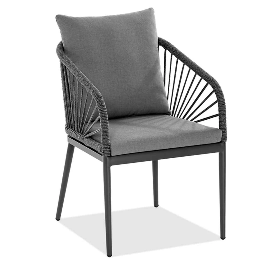 Niehoff Pino Diningsessel Aluminium/Rope Anthrazit 1 Niehoff Pino Diningsessel Aluminium/Rope Anthrazit