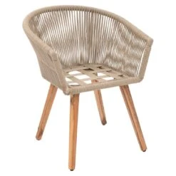 OUTLIV. Avarua Gartensessel Akazie/Gurt Taupe/Hellbraun -Gartenmöbel Geschäft outliv avarua diningsessel akazie gurt 1412414 5