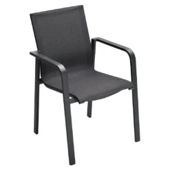 OUTLIV. Julia Stapelsessel Aluminium/Textilene Anthrazit/Coal