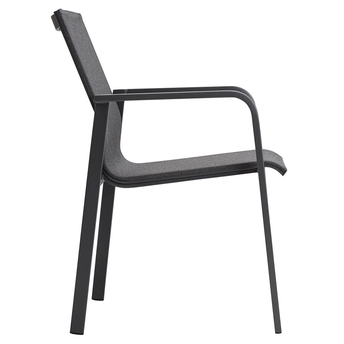 OUTLIV. Julia Stapelsessel Aluminium/Textilene Anthrazit/Coal 2 OUTLIV. Julia Stapelsessel Aluminium/Textilene Anthrazit/Coal – Bild 2