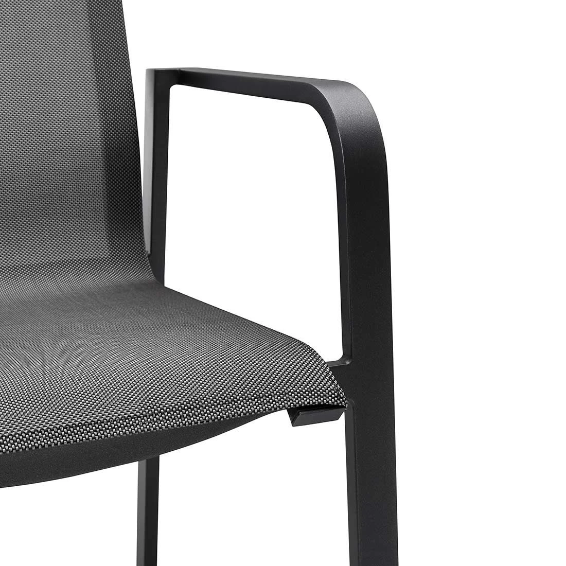 OUTLIV. Julia Stapelsessel Aluminium/Textilene Anthrazit/Coal 4 OUTLIV. Julia Stapelsessel Aluminium/Textilene Anthrazit/Coal – Bild 4