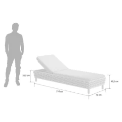 OUTLIV. Leon Gartenliege Aluminium/Rope/Olefin Beige -Gartenmöbel Geschäft outliv leon gartenliege aluminium rope polster grau beige 1100729 12