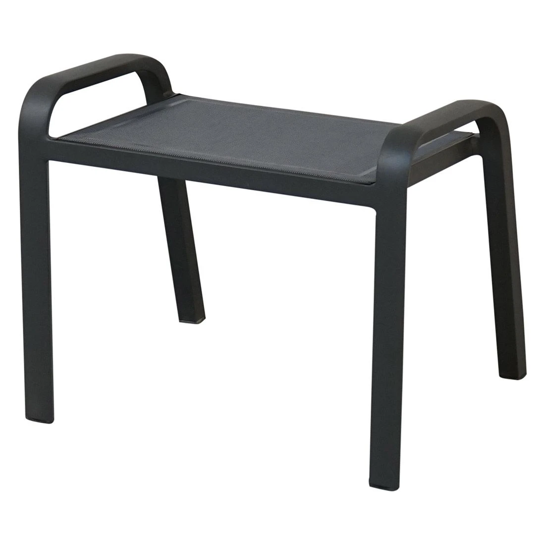 Ploß Tuvalu Hocker Aluminium/Textilene Grau 4 Ploß Tuvalu Hocker Aluminium/Textilene Grau – Bild 4