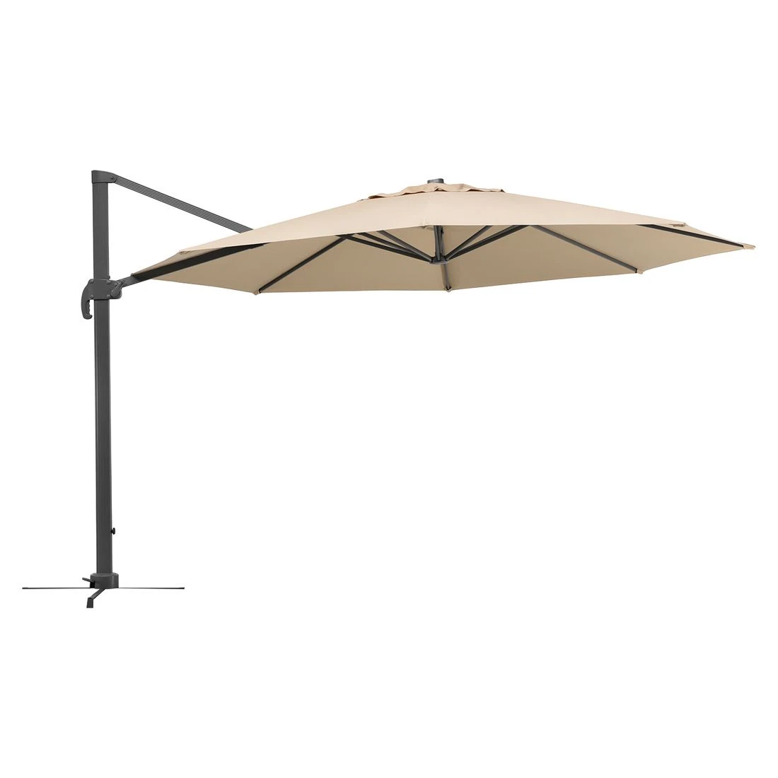 Schneider® Schneider Rhodos Grande Ampelschirm Ø400cm Anthrazit/Natur 1 Schneider® Schneider Rhodos Grande Ampelschirm Ø400cm Anthrazit/Natur