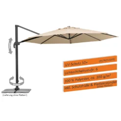 Schneider® Schneider Rhodos Grande Ampelschirm Ø400cm Anthrazit/Natur 13 Schneider® Schneider Rhodos Grande Ampelschirm Ø400cm Anthrazit/Natur -Gartenmöbel Geschäft schneider rhodos grande ampelschirm o400cm anthrazit natur 1266796 5