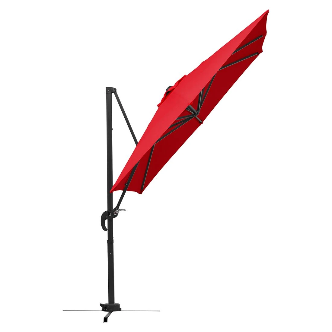 Schneider® Schneider Rhodos Junior Ampelschirm 230x230cm Anthrazit/Rot 6 Schneider® Schneider Rhodos Junior Ampelschirm 230x230cm Anthrazit/Rot – Bild 6