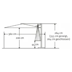 Schneider® Schneider Rhodos Twist-Woody Ampelschirm 300x300cm Natur -Gartenmöbel Geschäft schneider rhodos twist woody ampelschirm 300x300cm 1357095 3