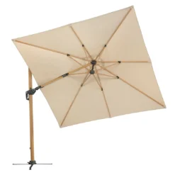 Schneider® Schneider Rhodos Twist-Woody Ampelschirm 300x300cm Natur -Gartenmöbel Geschäft schneider rhodos twist woody ampelschirm 300x300cm 1357095 5