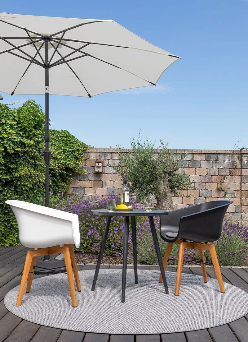 Schöner Wohnen Texel Gartensessel Eukalyptus/Kunststoff Natur/Weiß 4 Schöner Wohnen Texel Gartensessel Eukalyptus/Kunststoff Natur/Weiß – Bild 4