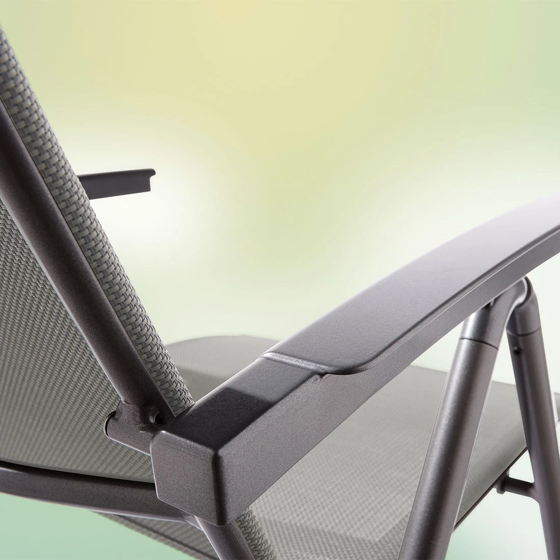 Sieger Sirio Klappsessel Aluminium/Textilene Eisengrau/Hellgrau 3 Sieger Sirio Klappsessel Aluminium/Textilene Eisengrau/Hellgrau – Bild 3