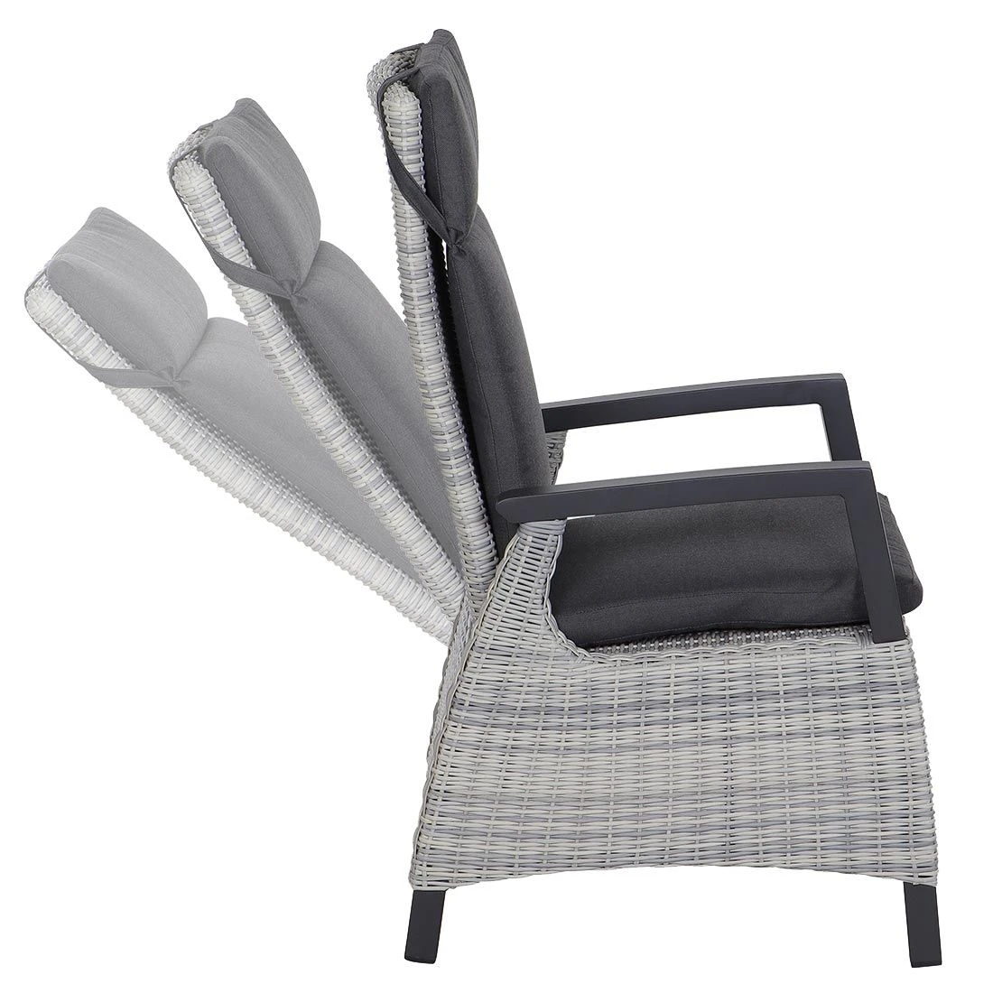 Siena Garden Corido Gartensessel Aluminium/Gardino®-Geflecht Matt Anthrazit/Ice Grey 2 Siena Garden Corido Gartensessel Aluminium/Gardino®-Geflecht Matt Anthrazit/Ice Grey – Bild 2