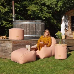 Siena Garden FLOW.U Round Sitzsack Ø 45 Cm Apricot -Gartenmöbel Geschäft siena garden flow u round sitzsack durchm 45 cm 1462079 7