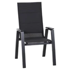 Siena Garden Milano Stapelsessel Aluminium/Ranotex®-Gewebe Matt Anthrazit/Grau