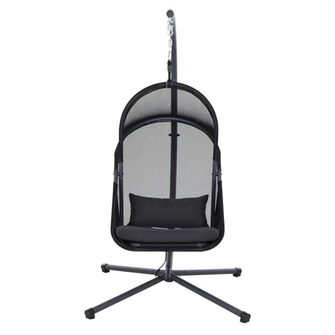 Siena Garden Yobaya Hängesessel Stahl/Polyester Inkl. Kissen Anthrazit/Cool Black 2 Siena Garden Yobaya Hängesessel Stahl/Polyester Inkl. Kissen Anthrazit/Cool Black – Bild 2