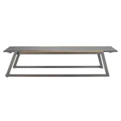 Solpuri Foxx Gartenliege Aluminium/Textilene/Teak Anthrazit/Coal -Gartenmöbel Geschäft solpuri foxx gartenliege aluminium textilene teak 1465632 3