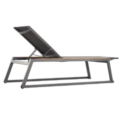 Solpuri Foxx Gartenliege Aluminium/Textilene/Teak Anthrazit/Coal -Gartenmöbel Geschäft solpuri foxx gartenliege aluminium textilene teak 1465632 4