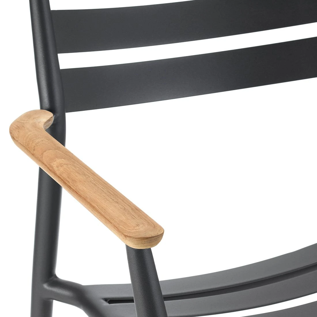 Solpuri Pia Stapelsessel Aluminium/Teak Anthrazit/Natur 2 Solpuri Pia Stapelsessel Aluminium/Teak Anthrazit/Natur – Bild 2