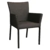 Stern Artus Diningsessel Aluminium/Outdoorstoff Schwarz Matt/Seidenschwarz