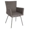 Stern Artus VIP Diningsessel Edelstahl/Outdoorstoff Anthrazit/Dunkelgrau Meliert