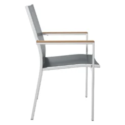 Stern Cardiff Stapelsessel Edelstahl/Textilene Silbergrau -Gartenmöbel Geschäft stern cardiff stapelsessel edelstahl textilene silbergrau 5