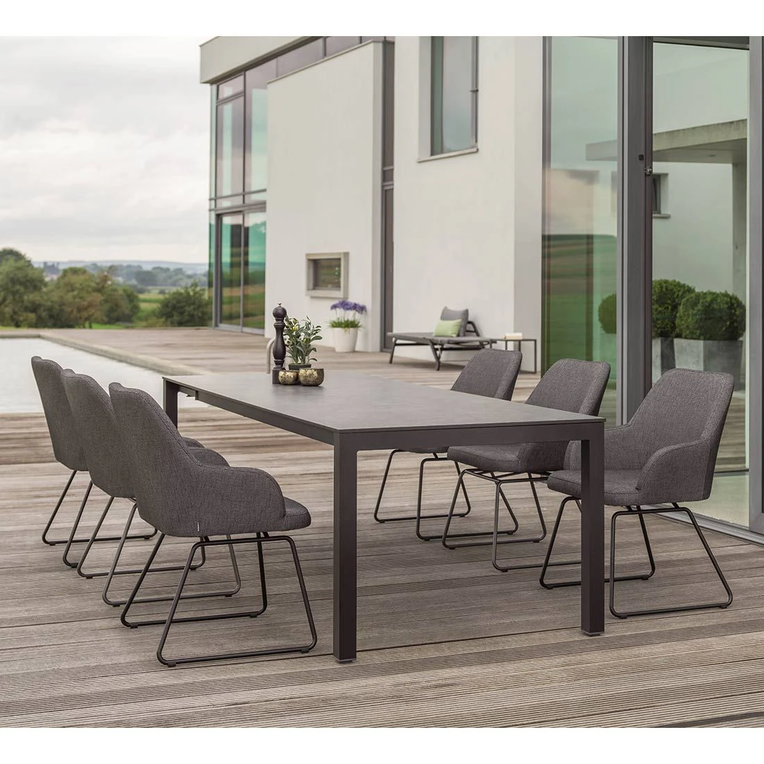 Stern Hector Gartensessel Edelstahl/Outdoorstoff Schwarz Matt/Seidenschwarz 2 Stern Hector Gartensessel Edelstahl/Outdoorstoff Schwarz Matt/Seidenschwarz – Bild 2