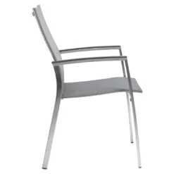 Stern Mika Stapelsessel Edelstahl/Textilene Silber/Leinen Grau -Gartenmöbel Geschäft stern mika stapelsessel edelstahl textilene grau 1205548 4