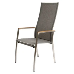 Stern Mika Stapelsessel Hoch Edelstahl/Textilene Silber/Leinen Grau -Gartenmöbel Geschäft stern mika stapelsessel hoch edelstahl textilene 1367886 3