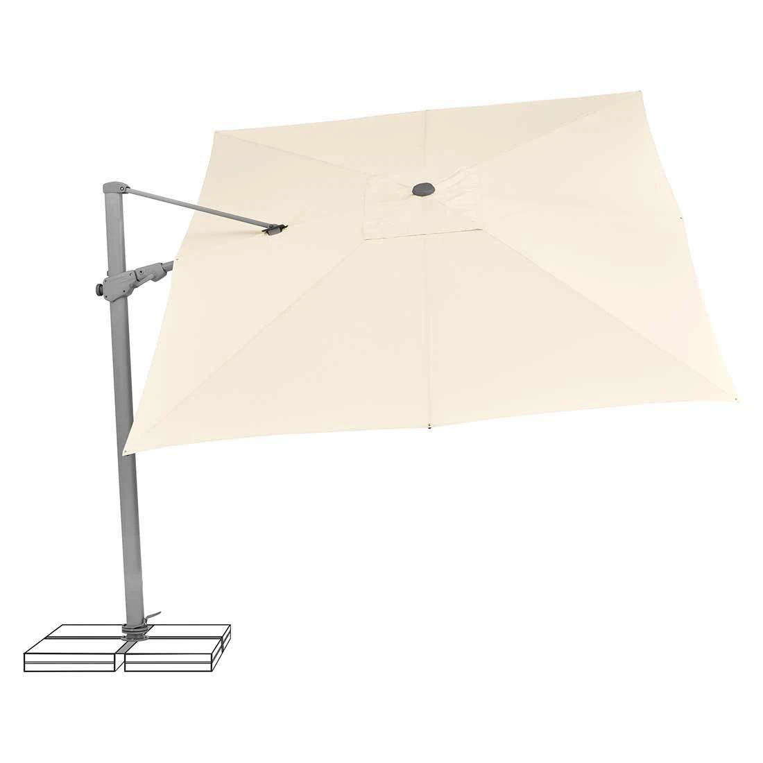 Suncomfort Varioflex Ampelschirm 300x300cm Ecru 4 Suncomfort Varioflex Ampelschirm 300x300cm Ecru – Bild 4