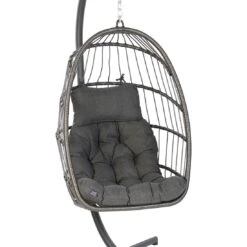 Sungörl Lana Hängesessel Faltbar Stahl/Polyester Anthrazit/Grau Meliert 6 Sungörl Lana Hängesessel Faltbar Stahl/Polyester Anthrazit/Grau Meliert -Gartenmöbel Geschäft sungoerl lana haengesessel faltbar stahl polyester 1367578 3