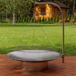 SvenskaV Grace Feuerschale Ø80cm Inkl. Schwenkgrill Edelstahl Ø63 -Gartenmöbel Geschäft svenskav grace feuerschale o80cm inkl schwenkgrill edelstahl o63 4