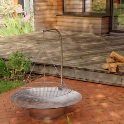 SvenskaV Grace Feuerschale Ø80cm Inkl. Schwenkgrill Edelstahl Ø63 -Gartenmöbel Geschäft svenskav grace feuerschale o80cm inkl schwenkgrill edelstahl o63 5