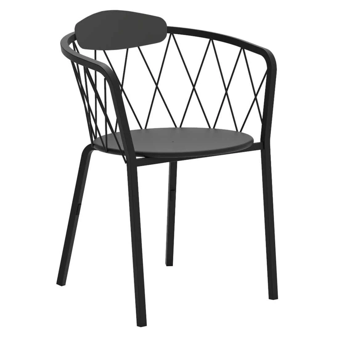 Vermobil Daisy Stapelsessel Inkl. Rückenlehne Schwarz 1 Vermobil Daisy Stapelsessel Inkl. Rückenlehne Schwarz