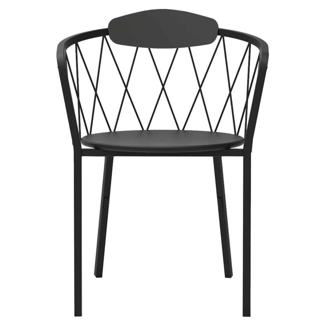 Vermobil Daisy Stapelsessel Inkl. Rückenlehne Schwarz 2 Vermobil Daisy Stapelsessel Inkl. Rückenlehne Schwarz – Bild 2