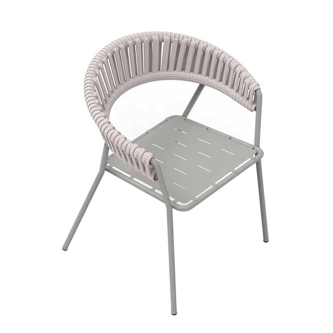 Vermobil Key West Stapelsessel Stahl/Rope Fango 2 Vermobil Key West Stapelsessel Stahl/Rope Fango – Bild 2