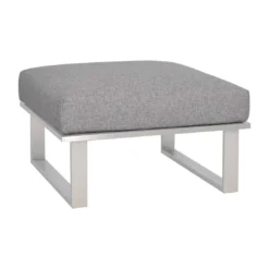 Zebra Belvedere Hocker Edelstahl/Olefin Edelstahl/Grau