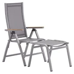 Zebra Fly Hocker Aluminium/Textilene Elegance Grey/Dark Grey -Gartenmöbel Geschäft zebra fly hocker aluminium textilene 1353487 5