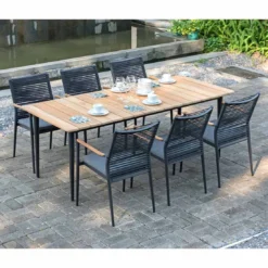 Zebra Spider Stapelsessel Aluminium/Rope Graphit -Gartenmöbel Geschäft zebra spider gartensessel aluminium rope teak al graphit 1089729 3